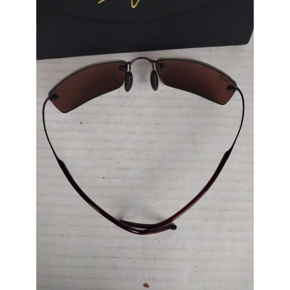 Maui Jim MJ 515-07 54-18 135 Little Beach Burgundy Maui Rose Polarized Rimless